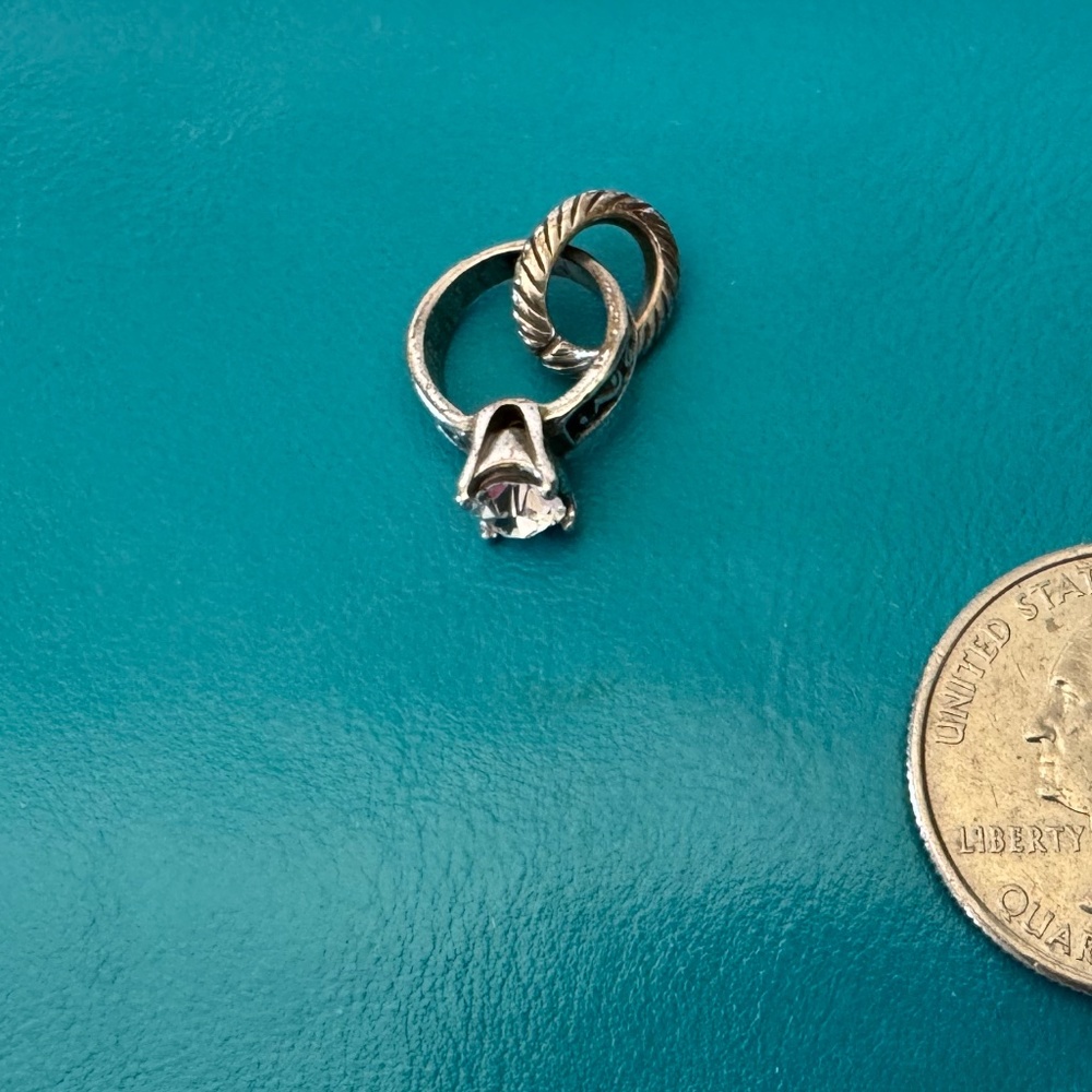 Vintage Brighton "Diamond " ring charm